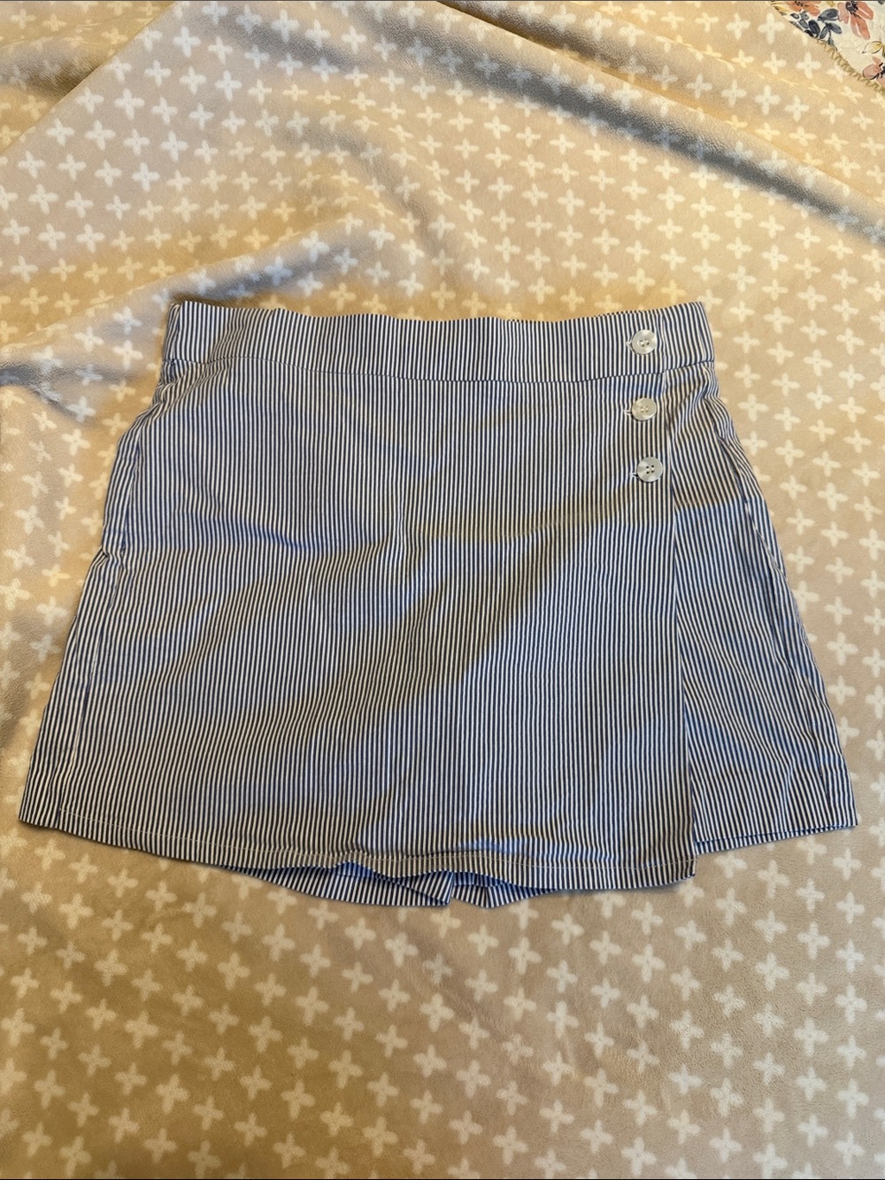 Counterparts Blue and White Pinstripe Skirt-Skort